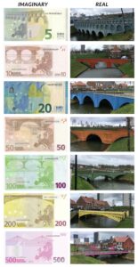 Imaginary Bridges On Euro Banknotes Built For Real In This Country Comparison side by side
