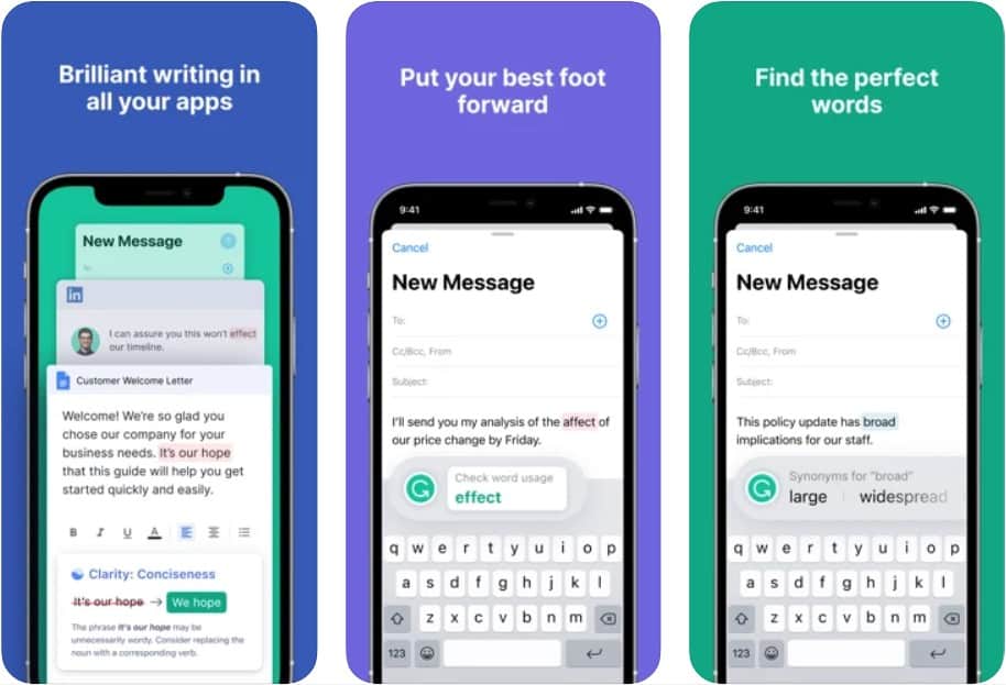 Will send app. Grammarly app. grammarly.
