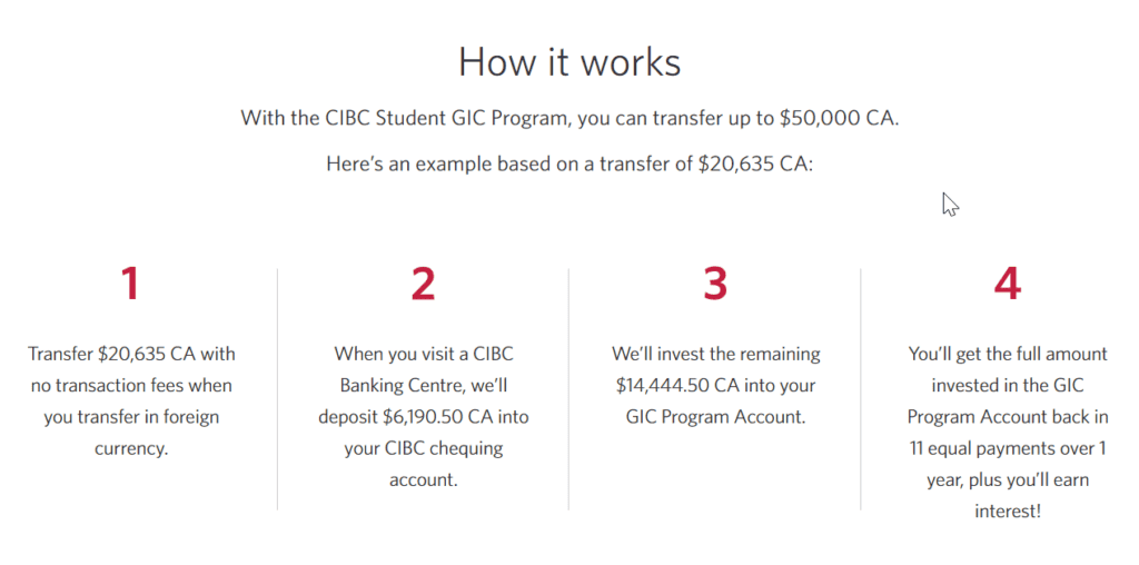 How the new GIC amount works, fist month payment and then 11 monthly payments.
