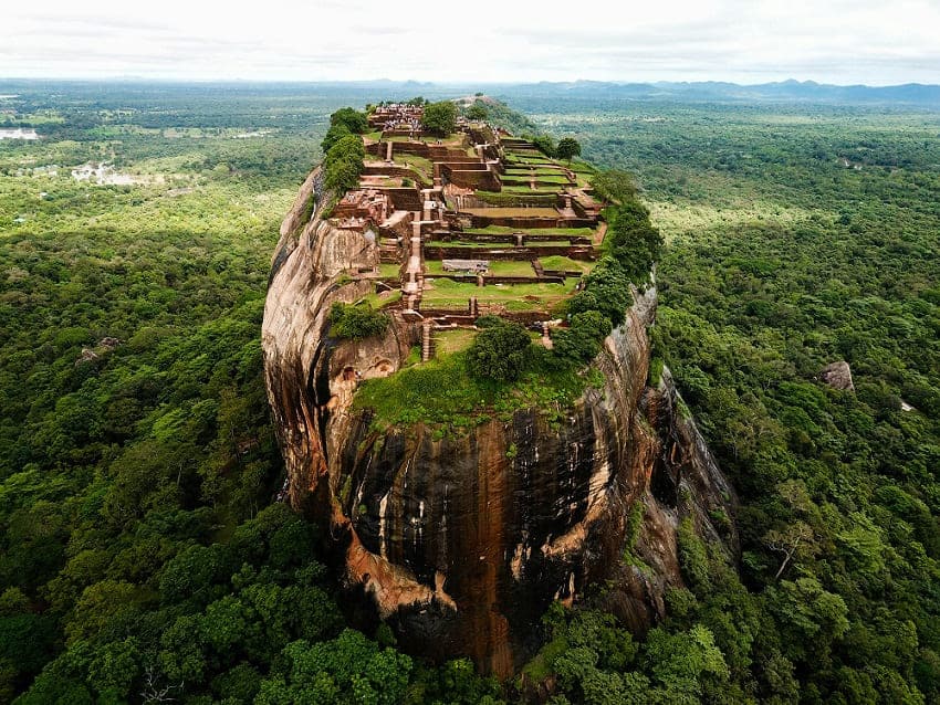 Sigiriya Sri Lanka View From Above, Drone View