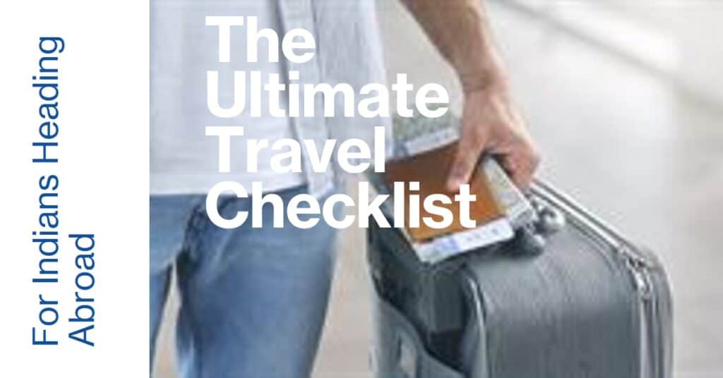 travel checklist for indians