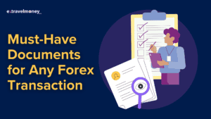illustration featuring a checklist and document icons, with the caption 'Docs for Forex You Can't Forget'