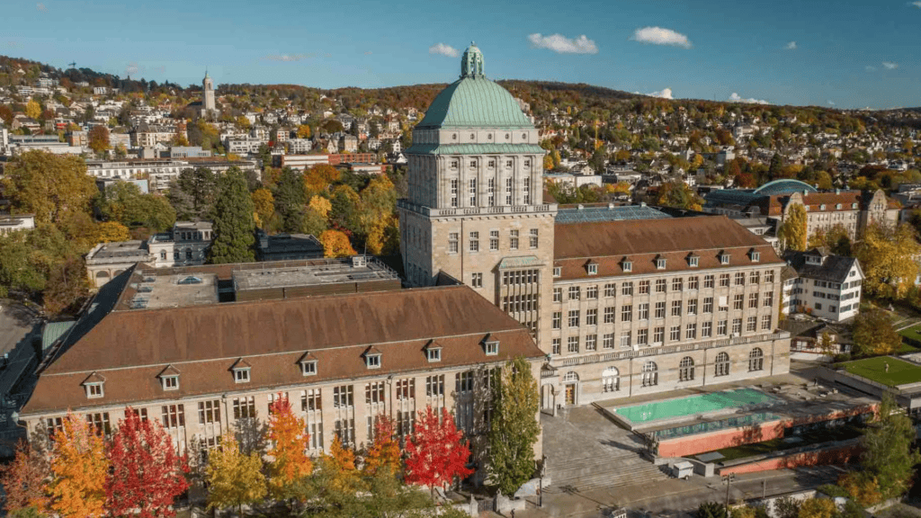 University of Zurich campus buildings and courtyard