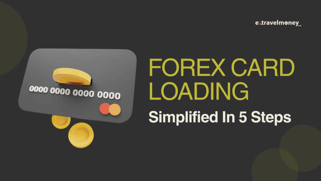 Image of a forex card with the headline 'Forex Card Loading Simplified in 5 Steps'