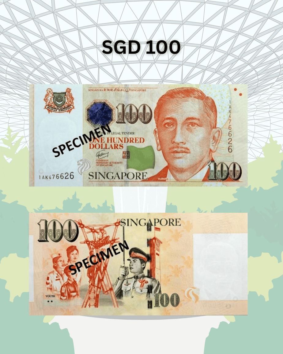 100 Singaporean Dollar specimen