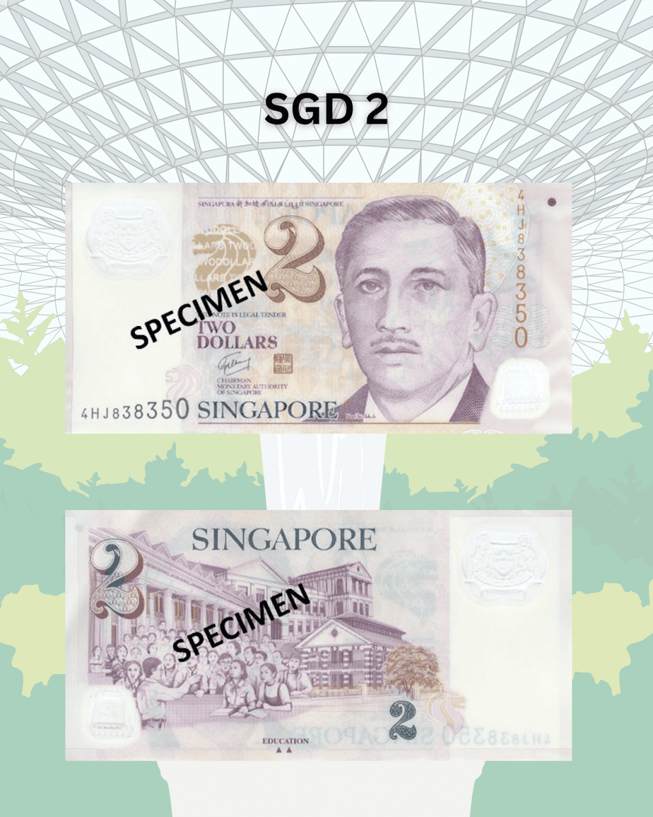 2 Singaporean Dollar specimen